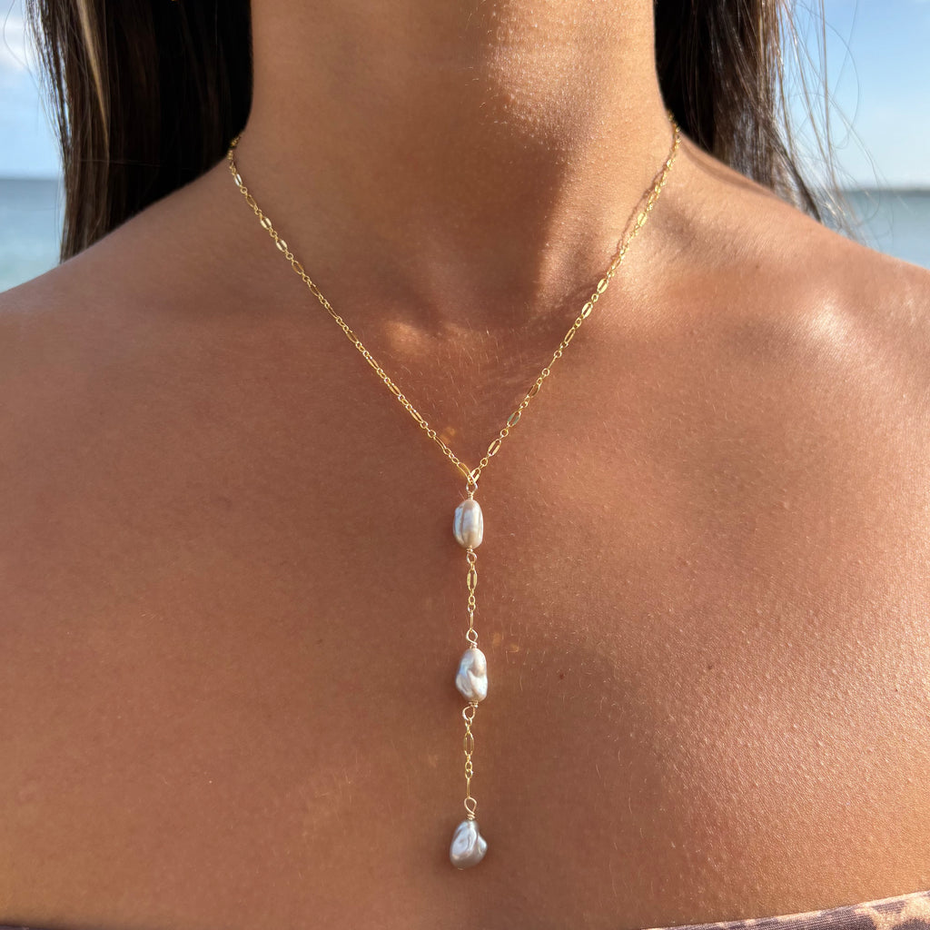 KESHI COVE LARIAT NECKLACE