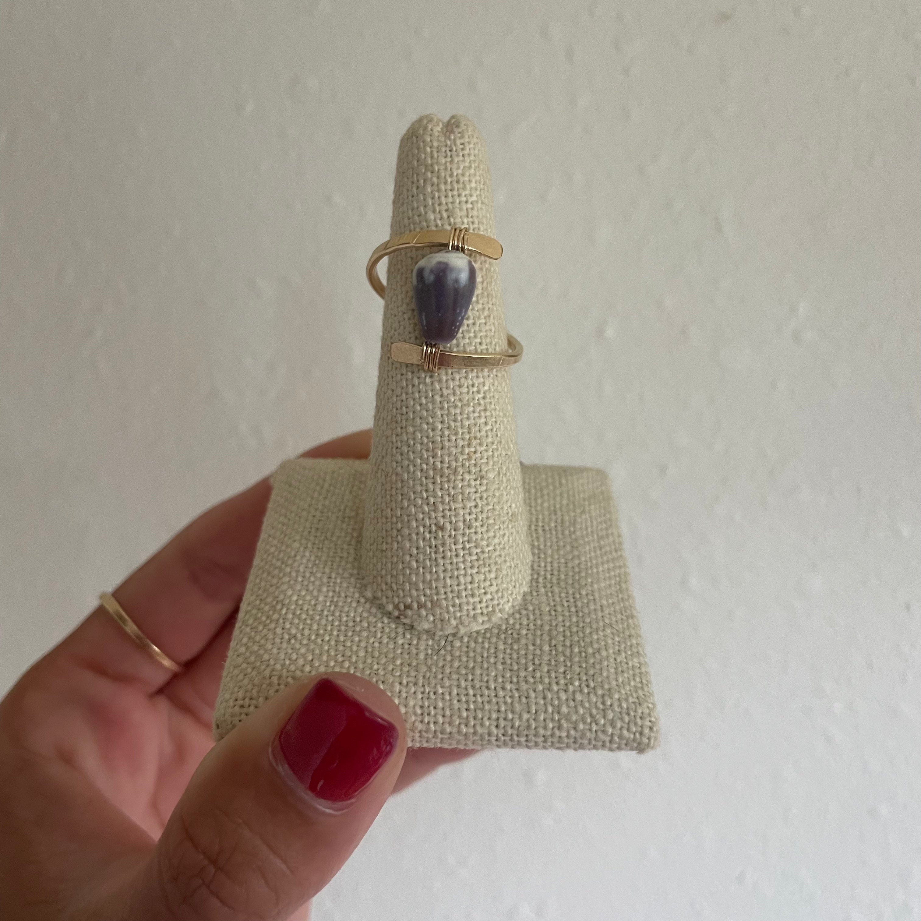 SIZE 7 PURPLE CONE SHELL RING
