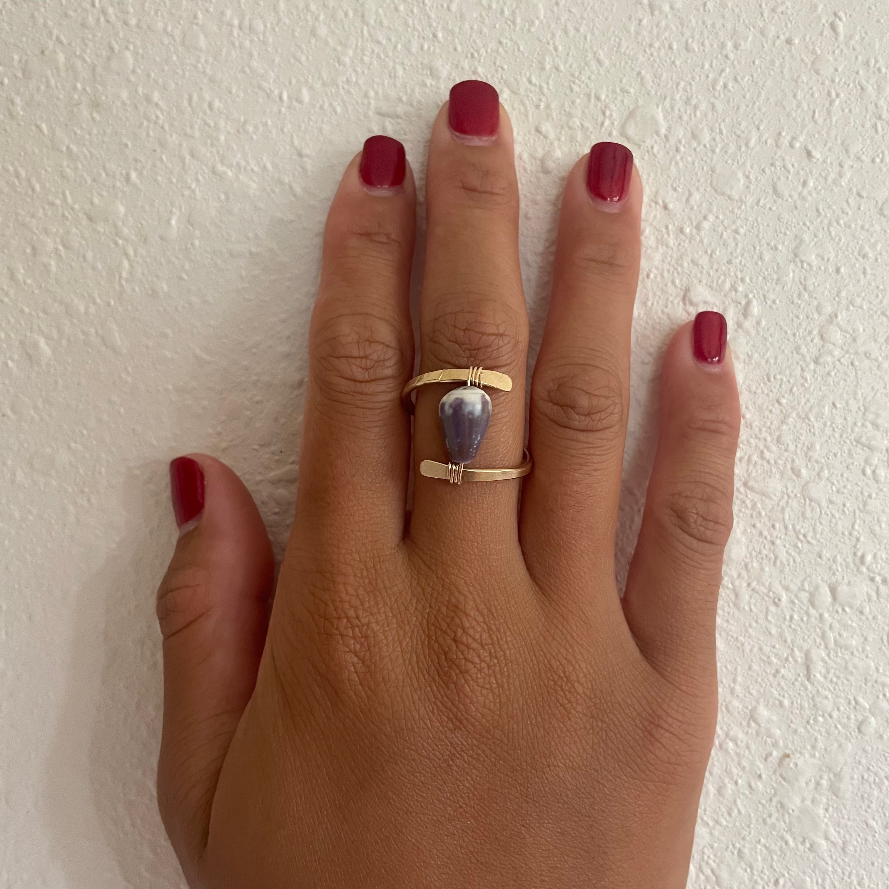 SIZE 7 PURPLE CONE SHELL RING