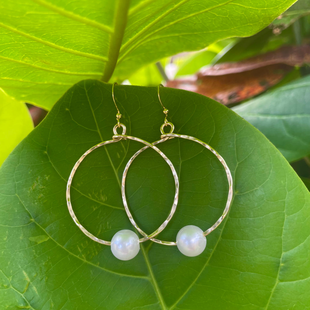 WHITE PEARL HOOPS