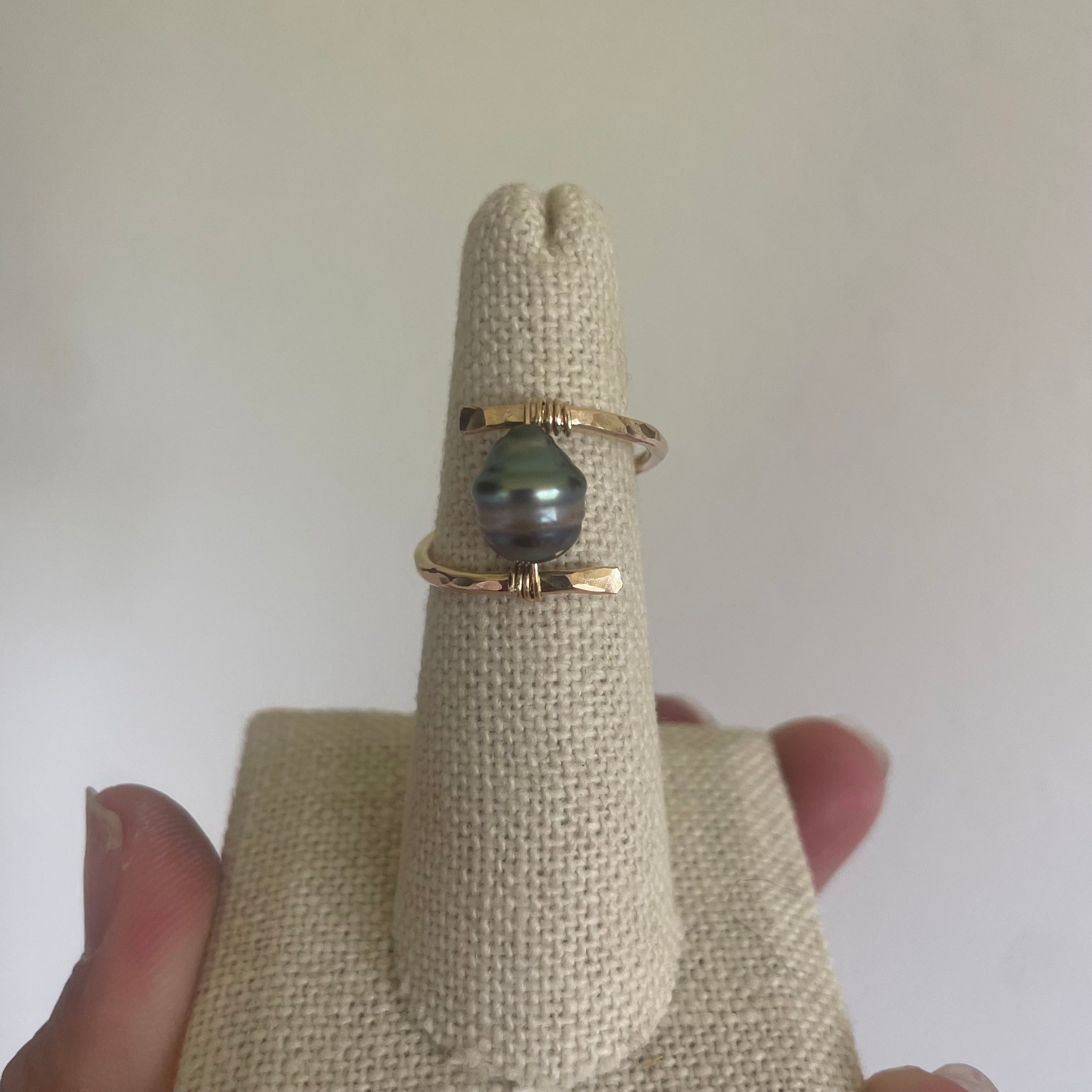TAHITIAN PEARL BYPASS RING