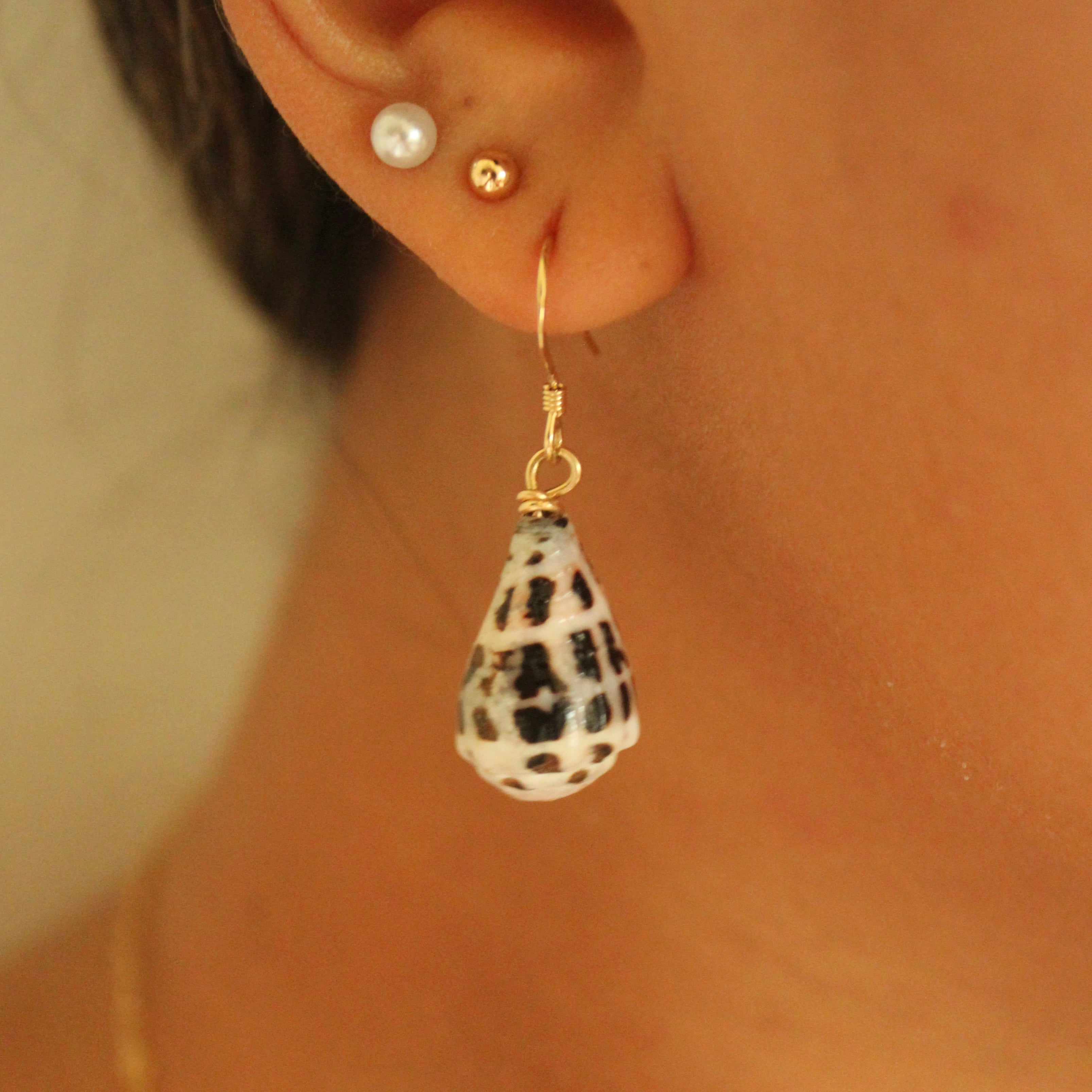 HEBREW CONE SHELL EARRINGS