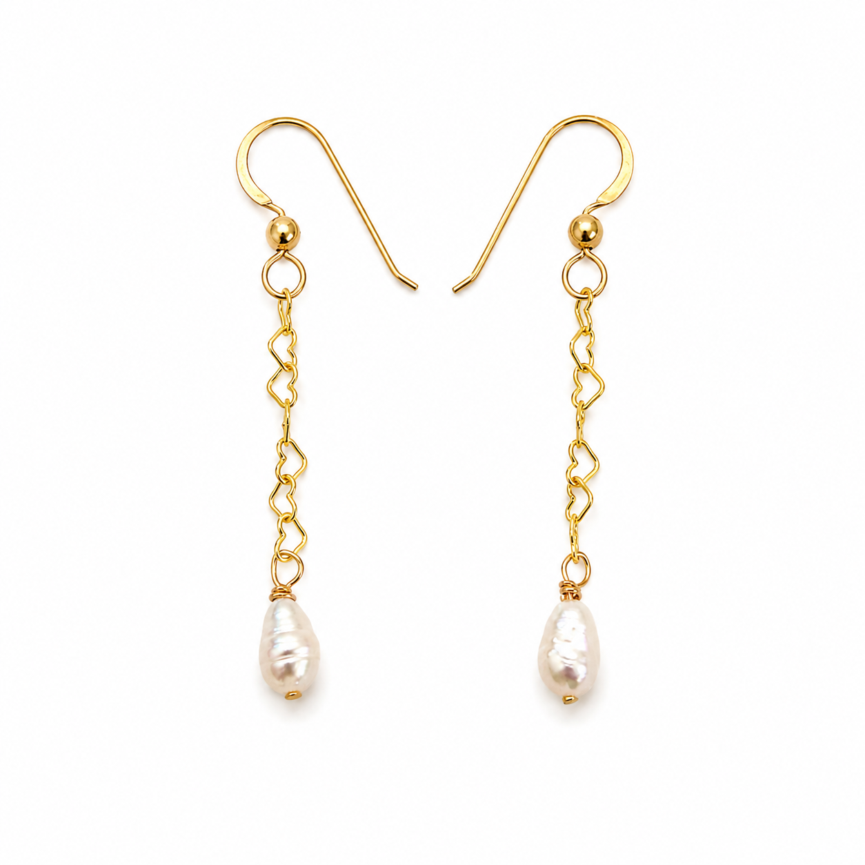 WHITE KESHI PEARL EARRINGS