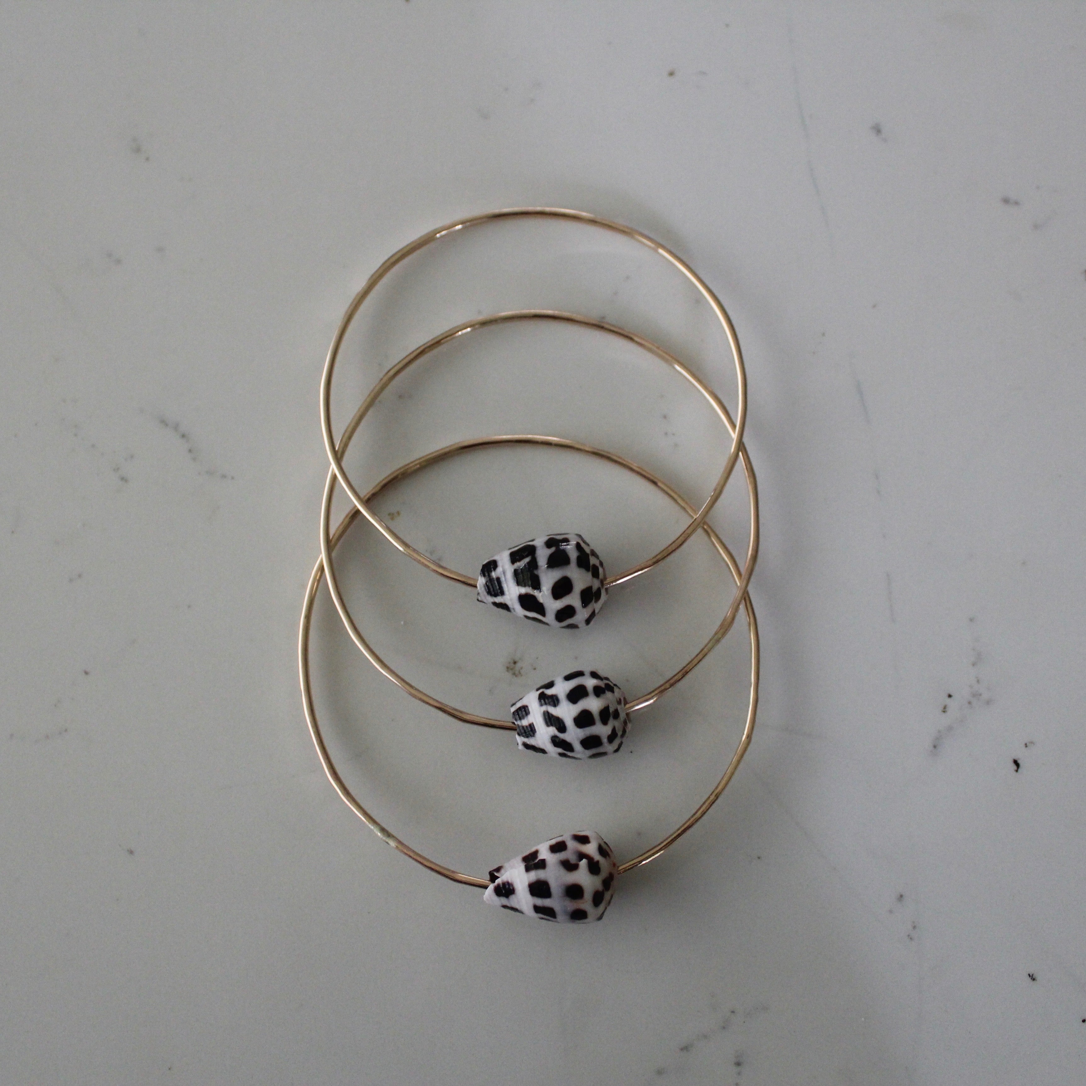 HEBREW CONE SHELL BANGLE