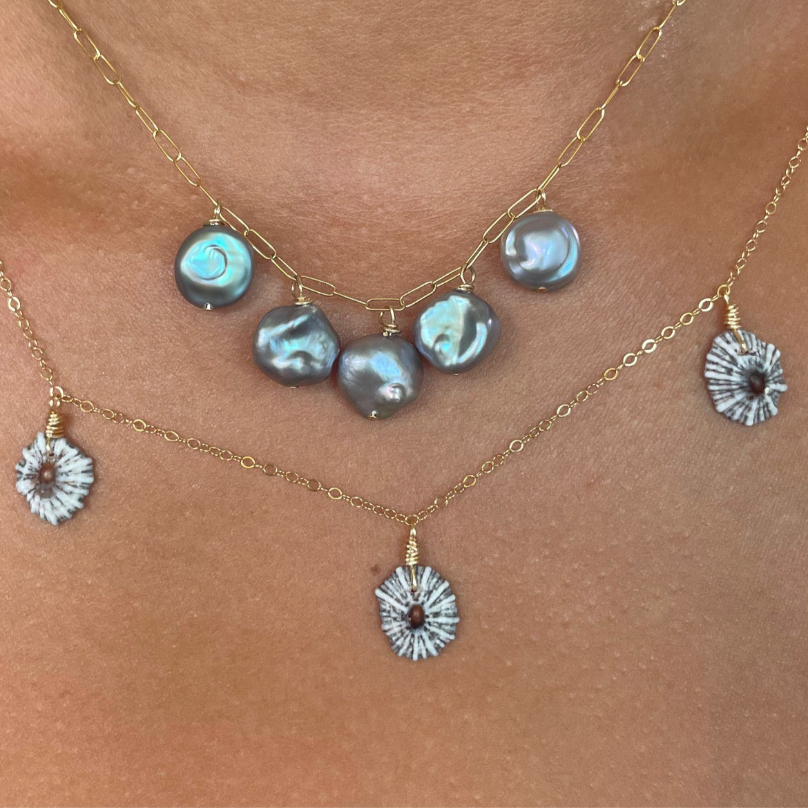 TRIPLE 'OPIHI ‘AWA NECKLACE