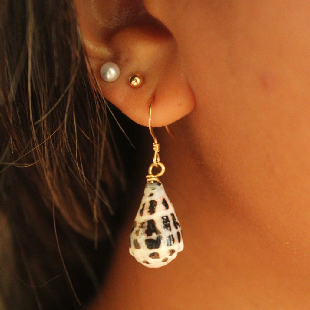 HEBREW CONE SHELL EARRINGS