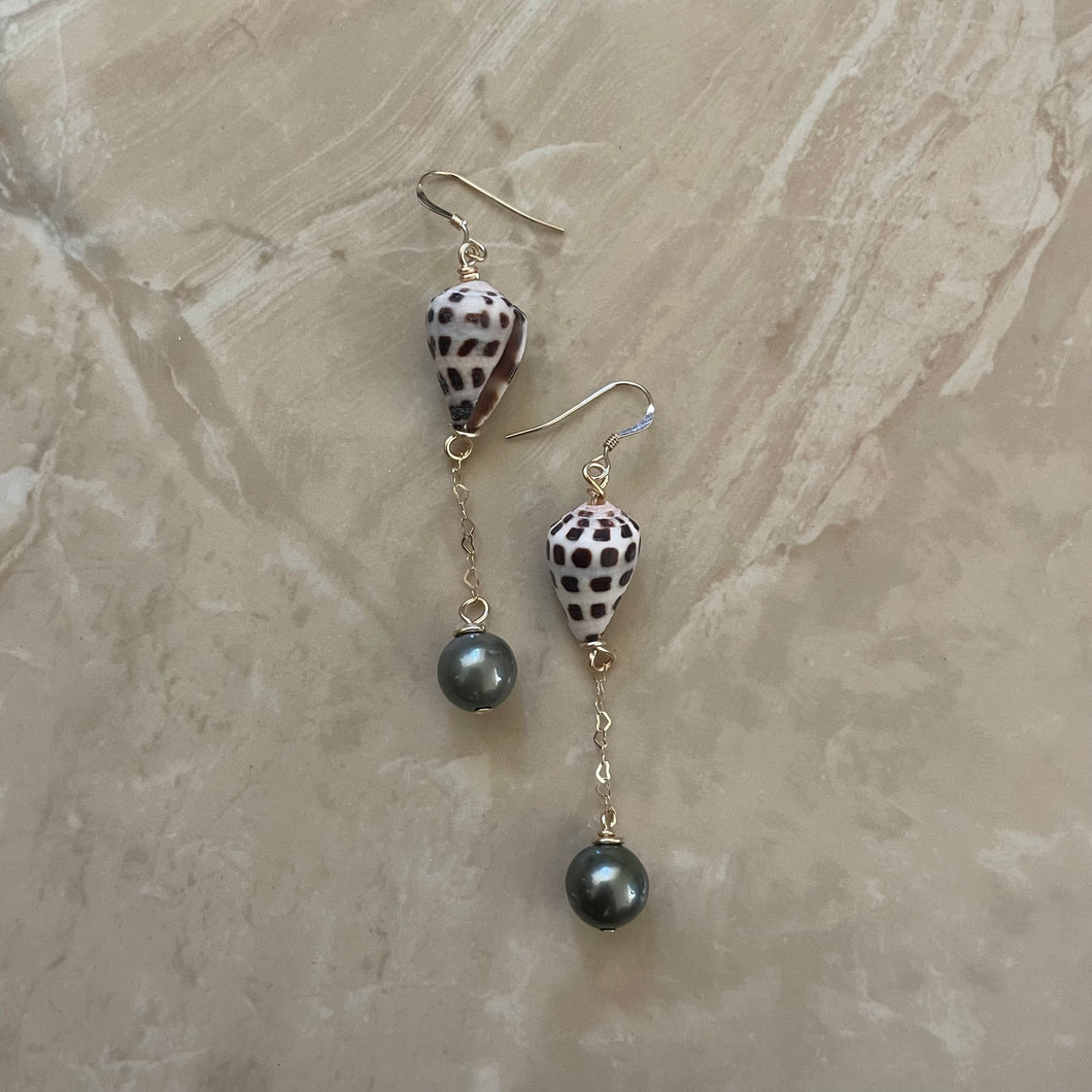 HEBREW SHELL EARRINGS