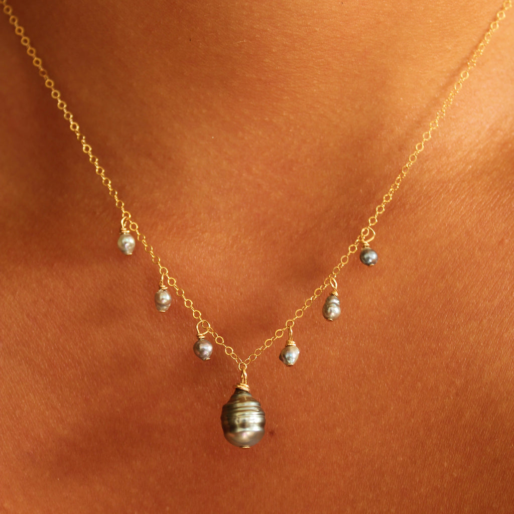 TAHITIAN KESHI LOVE NECKLACE