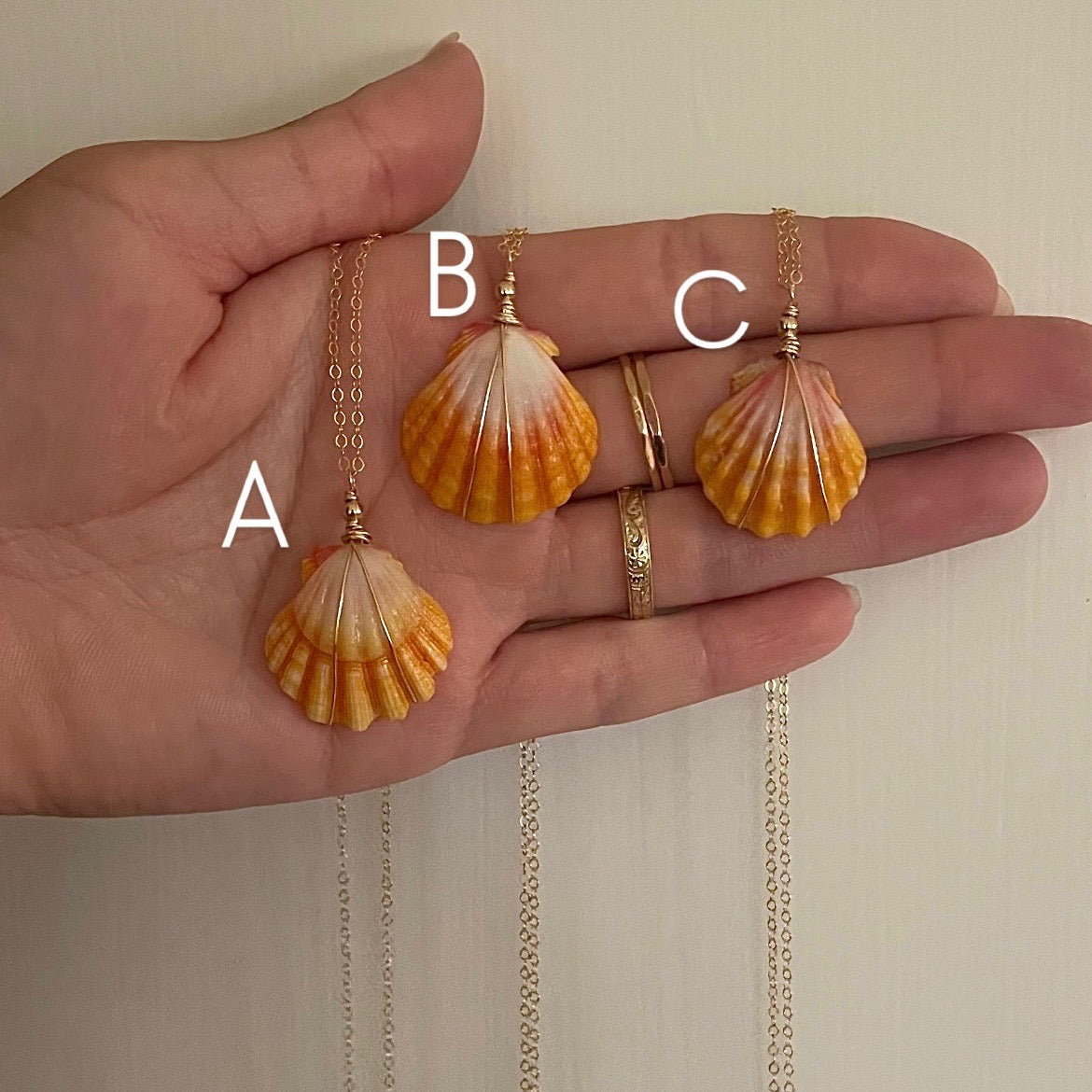 CLASSIC GOLD SUNRISE SHELL NECKLACE