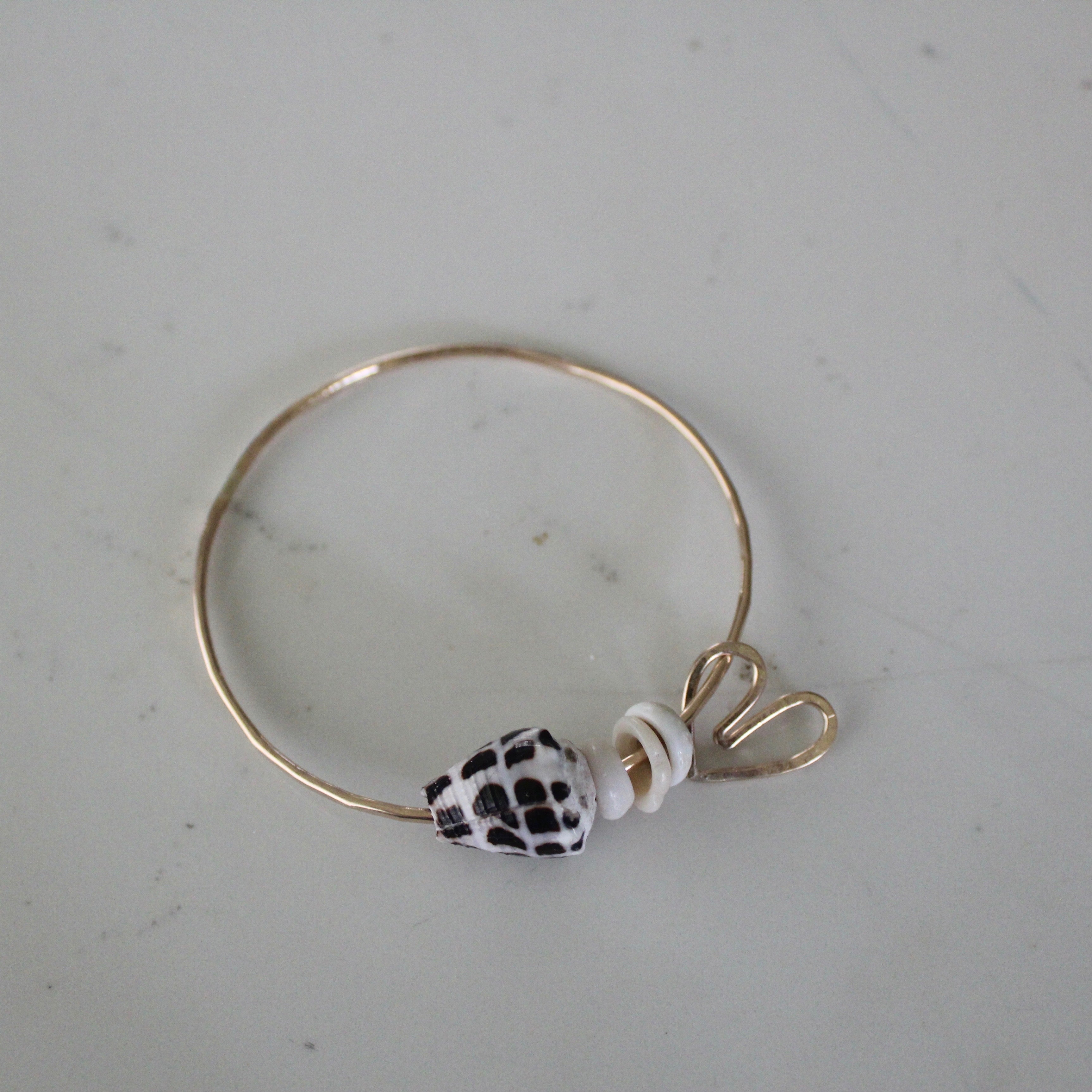 HEBREW CONE SHELL LOVE BANGLE SIZE 7.5