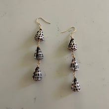 Load image into Gallery viewer, TRIPLE HEBREW SHELL EARRINGS
