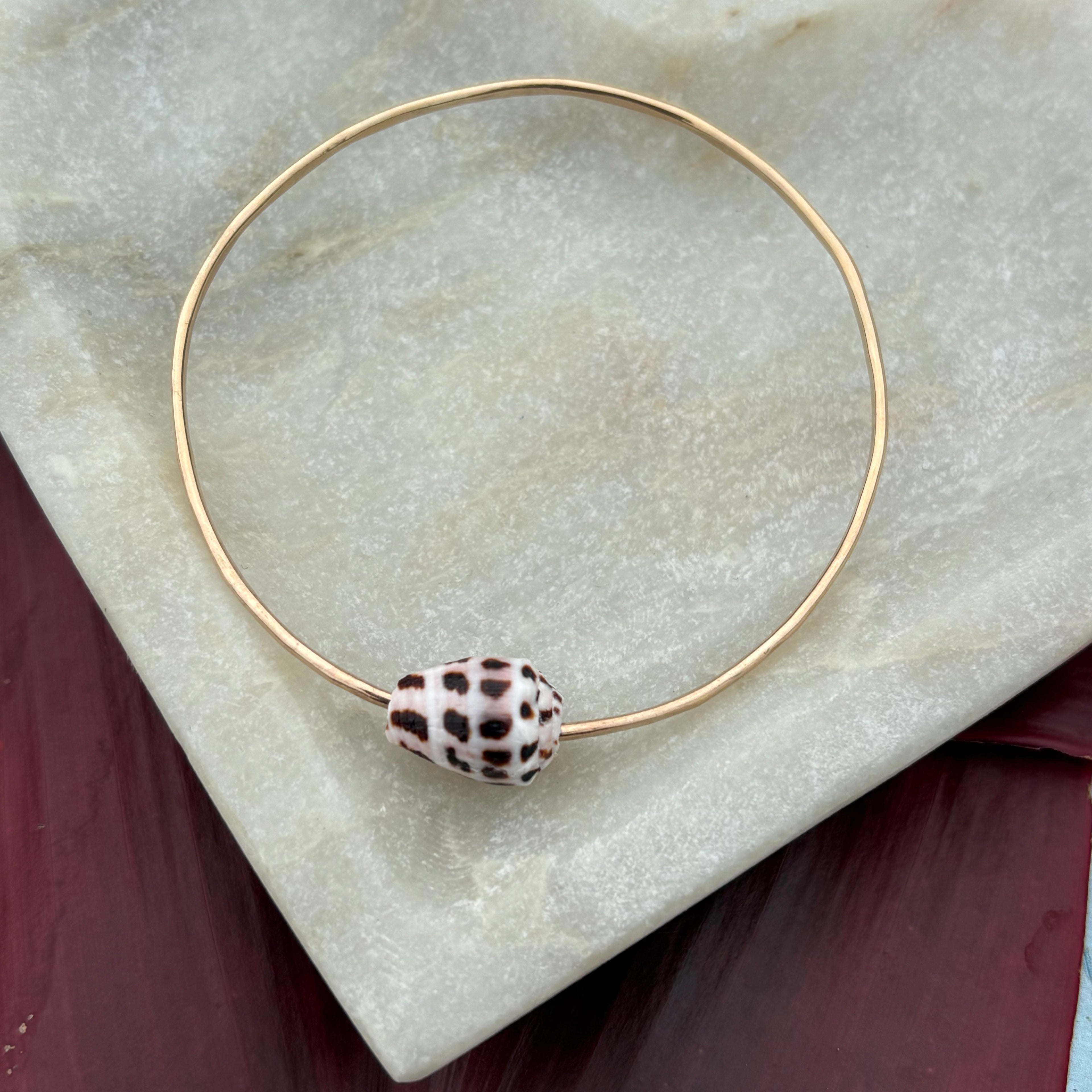 HEBREW CONE SHELL BANGLE SIZE 8