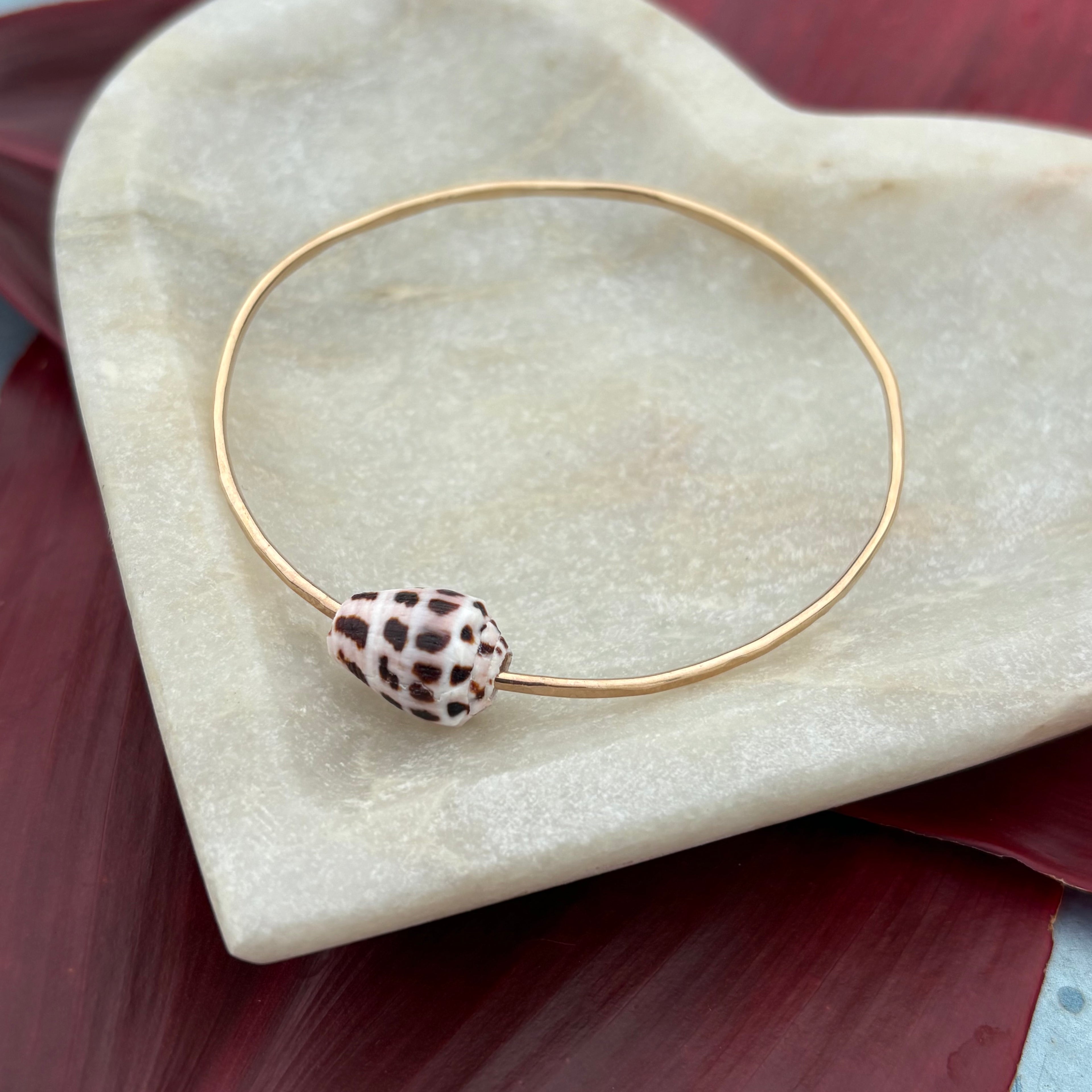 HEBREW CONE SHELL BANGLE SIZE 8
